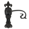 FROM THE ANVIL 83695 - BLACK CURLY LEVER ON BATHROOM BACKPLATE SET
