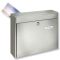 BURG WACHTER BORKUM 3878 NI - BORKUM 3878 NI STAINLESS STEEL LETTER BOX