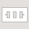 WANDSWORTH P203 - CLASSIC 3-GANG SWITCH/MODULAR PLATE