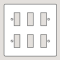 WANDSWORTH P206 - CLASSIC 6-GANG SWITCH/MODULAR PLATE